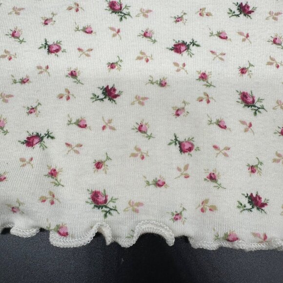 Vintage Pajama Set Pink Roses Lauren Ralph Lauren Y2K Shirt Pants XL Cottagecore - Picture 4 of 7